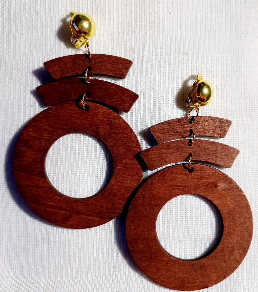 Handmade boho dangle clip on earrings Kargo Fresh