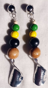 Handmade boho dangle clip on earrings Kargo Fresh