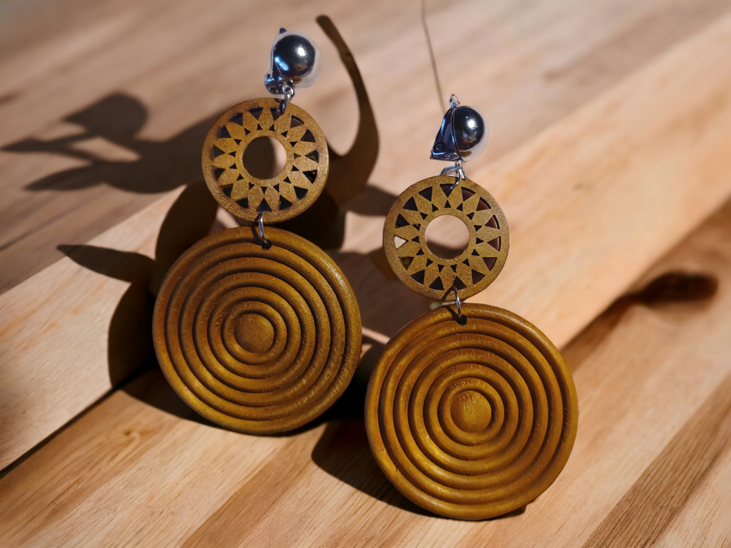 Handmade boho hoop clip on earrings Kargo Fresh