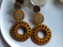 Load image into Gallery viewer, Handmade boho hoop clip on earrings Kargo Fresh
