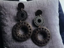 Load image into Gallery viewer, Handmade boho hoop clip on earrings Kargo Fresh
