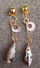 Load image into Gallery viewer, Handmade boho shell clip on earrings Kargo Fresh
