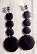Load image into Gallery viewer, Handmade boho wood clip on earrings Kargo Fresh
