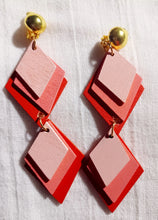 Load image into Gallery viewer, Handmade boho wood clip on earrings Kargo Fresh
