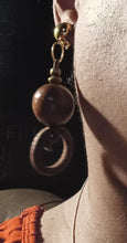 Load image into Gallery viewer, Handmade boho wood clip on earrings Kargo Fresh
