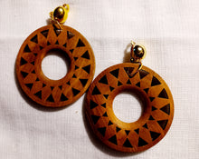 Load image into Gallery viewer, Handmade boho wood earrings Kargo Fresh
