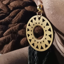 Load image into Gallery viewer, Handmade boho wood earrings Kargo Fresh
