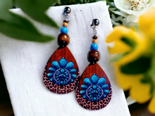 Load image into Gallery viewer, Handmade boho wooden earrings Kargo Fresh

