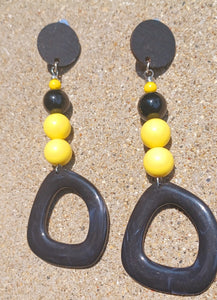 Handmade chunky acrylic clip on hoops Kargo Fresh