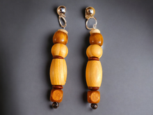 Load image into Gallery viewer, Handmade chunky boho bead clip on earrings Kargo Fresh
