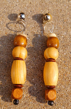Load image into Gallery viewer, Handmade chunky boho bead clip on earrings Kargo Fresh
