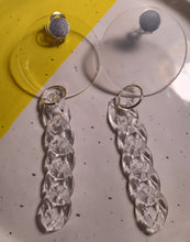 Load image into Gallery viewer, Handmade clear acrylic chain clip on earrings Kargo Fresh
