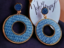 Load image into Gallery viewer, Handmade clip on raffia hoops Kargo Fresh
