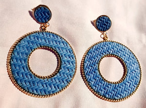 Handmade clip on raffia hoops Kargo Fresh