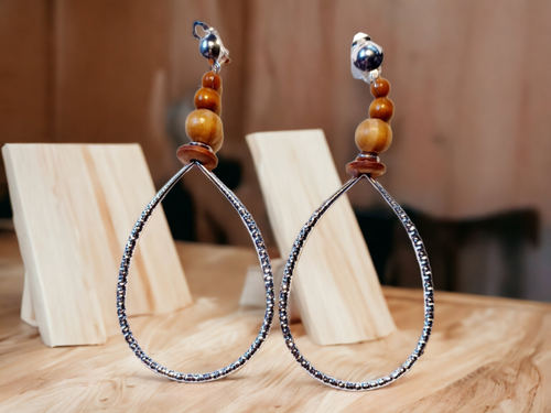 Handmade extra large Clip on hoop Earrings Kargo Fresh