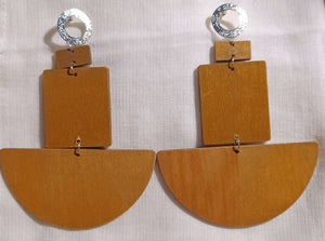 Handmade extra large geometric earrings Kargo Fresh