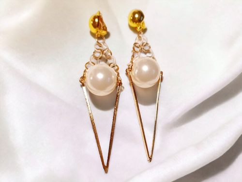 Handmade faux Pearl Clip On Earrings Kargo Fresh