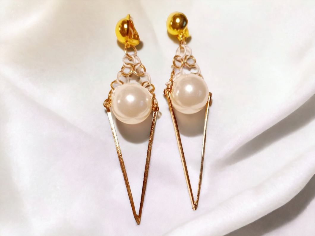 Handmade faux Pearl Clip On Earrings Kargo Fresh