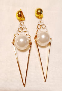 Handmade faux Pearl Clip On Earrings Kargo Fresh