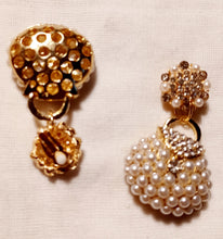 Load image into Gallery viewer, Handmade faux pearl Purse dangle clip on earrings Kargo Fresh
