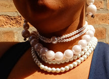 Load image into Gallery viewer, Handmade faux pearl necklace set Kargo Fresh

