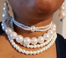 Load image into Gallery viewer, Handmade faux pearl necklace set Kargo Fresh

