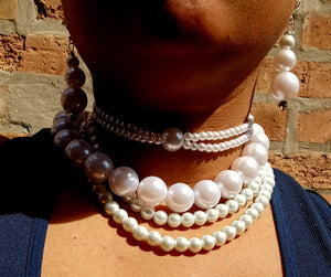 Handmade faux pearl necklace set Kargo Fresh