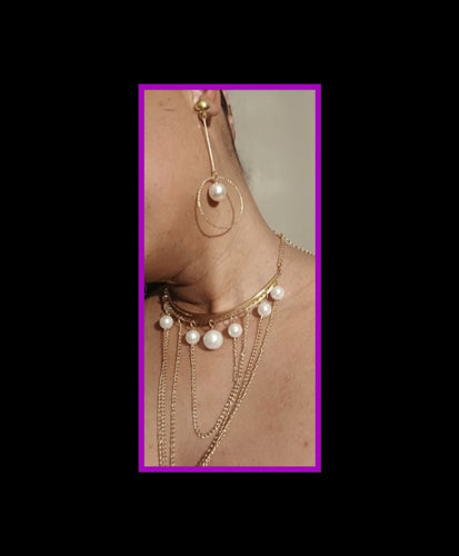 Handmade faux pearl necklaces and matching clip on earrings Kargo Fresh