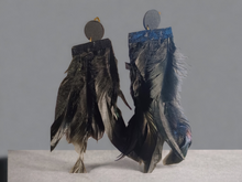 Load image into Gallery viewer, Handmade feather clip on earrings Kargo Fresh
