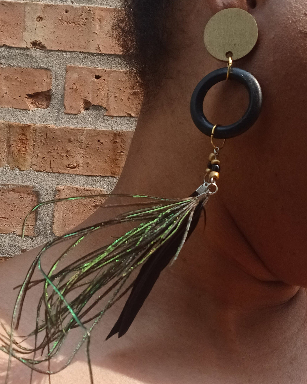Handmade feather tassel earrings Kargo Fresh