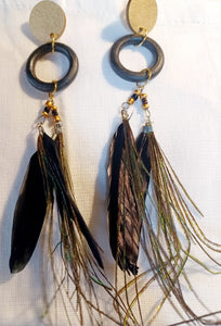 Handmade feather tassel earrings Kargo Fresh