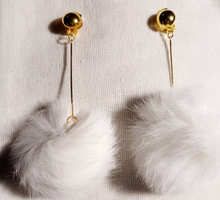 Load image into Gallery viewer, Handmade fur ball clip on earrings Kargo Fresh
