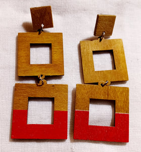 Handmade geometric boho earrings Kargo Fresh