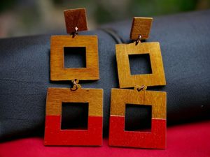 Handmade geometric boho earrings Kargo Fresh