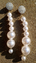 Load image into Gallery viewer, Handmade giant faux pearl clip on earrings Kargo Fresh
