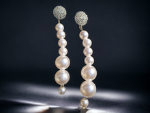 Load image into Gallery viewer, Handmade giant faux pearl clip on earrings Kargo Fresh
