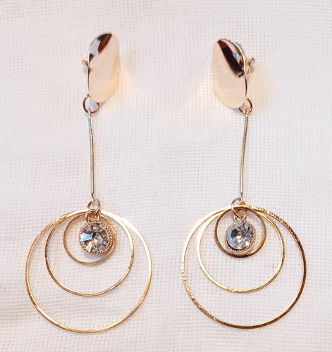 Handmade gold metal Multi Hoop Clip On Earrings Kargo Fresh