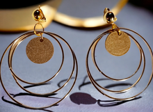 Load image into Gallery viewer, Handmade gold multi hoop clip on earrings Kargo Fresh
