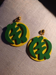 Handmade gye nyame clip on earrings Kargo Fresh