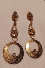 Load image into Gallery viewer, Handmade hammered gold clip on hoop earrings Kargo Fresh
