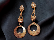 Load image into Gallery viewer, Handmade hammered gold clip on hoop earrings Kargo Fresh
