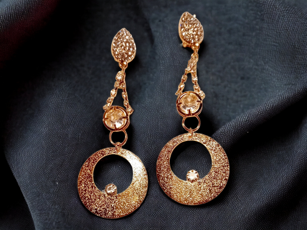 Handmade hammered gold clip on hoop earrings Kargo Fresh