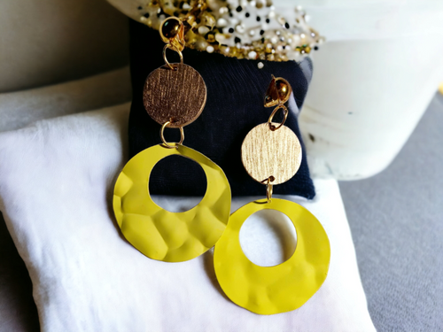 Handmade hammered hoop earrings new Kargo Fresh