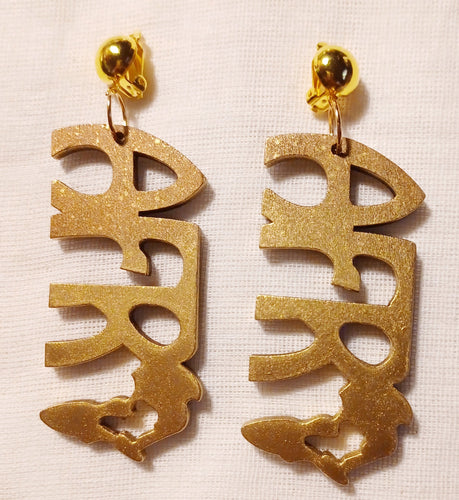 Handmade handpainted afrocentric earrings Kargo Fresh