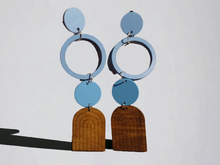 Load image into Gallery viewer, Handmade handpainted geometric clip on earrings Kargo Fresh
