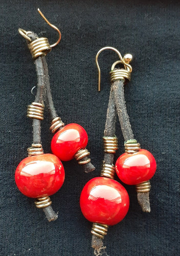 Handmade in Kenya Vintage Beaded Dangle Earrings Kargo Fresh