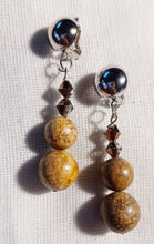 Load image into Gallery viewer, Handmade jasper clip on earrings Kargo Fresh
