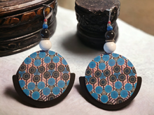 Load image into Gallery viewer, Handmade large Abstract tribal earrings Kargo Fresh
