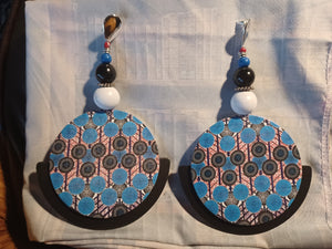 Handmade large Abstract tribal earrings Kargo Fresh