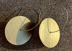 Handmade large abstract hoop earrings Kargo Fresh